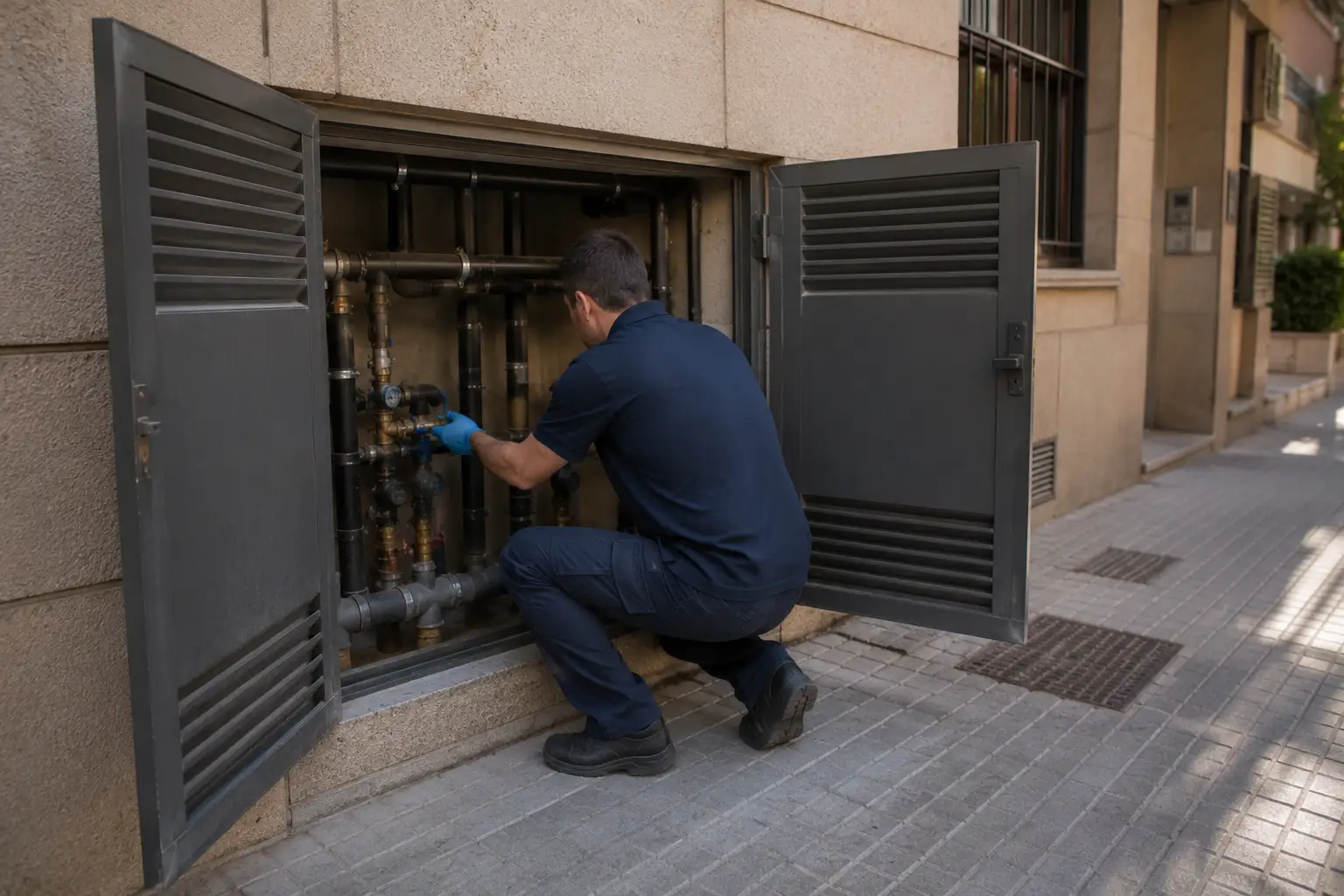técnico en edificio de vecinos
